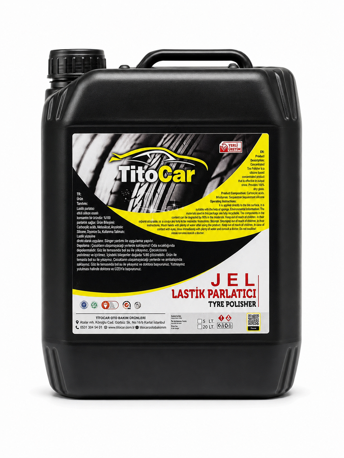 Bandenglans Gel 5 L voor professionele autoverzorging