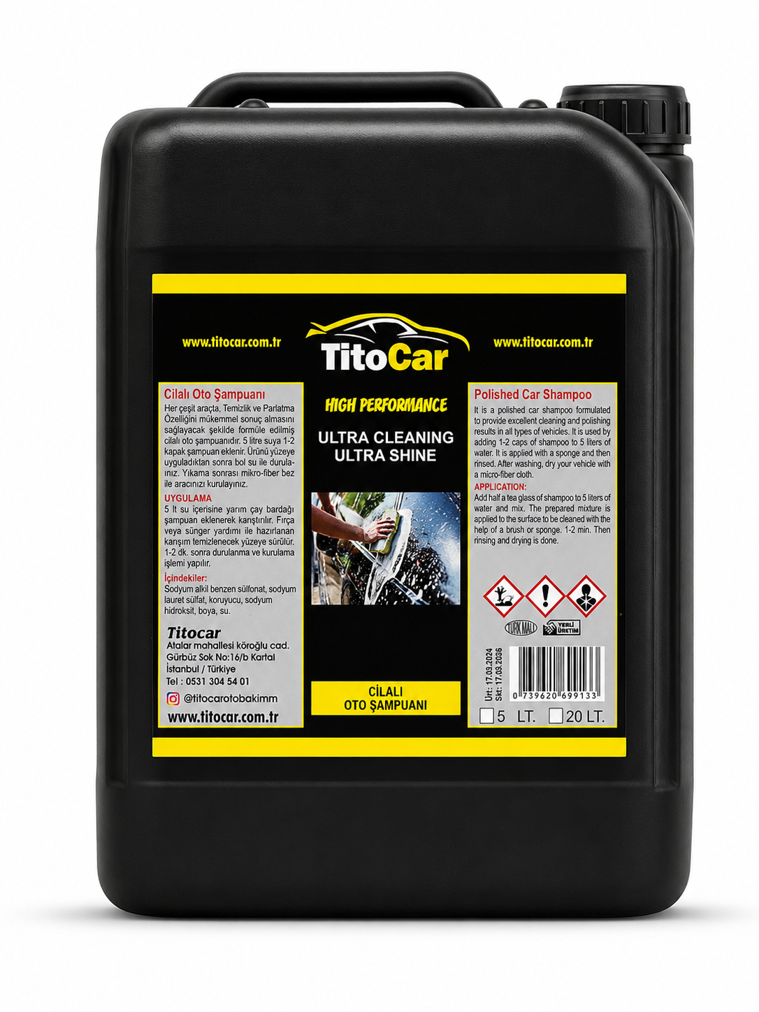Autoshampoo met Wax 20 L voor professionele autoverzorging