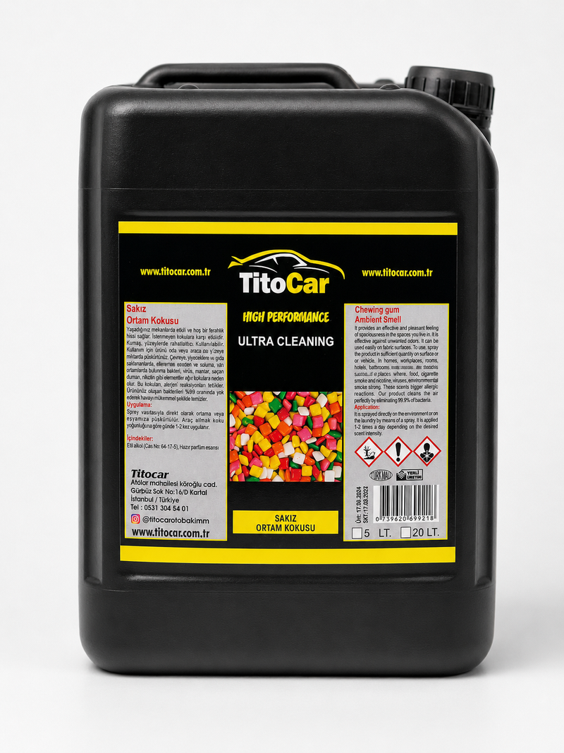 TitoCar Kauwgomgeur Luchtverfrisser 5 Liter