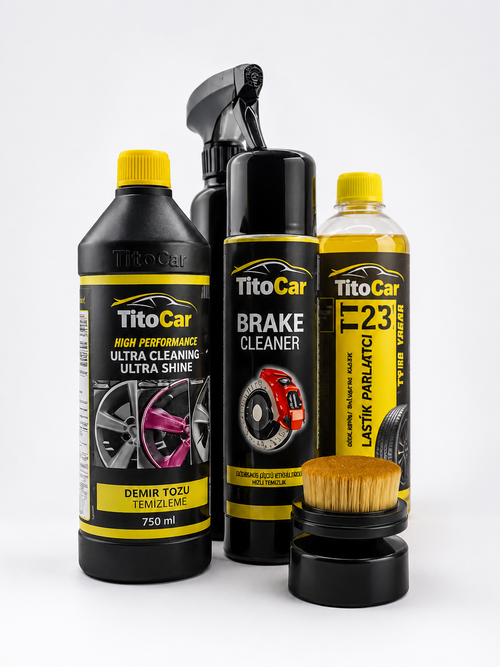 TitoCar 4-Delige Reinigingsset – Met Gratis Wielenborstel
