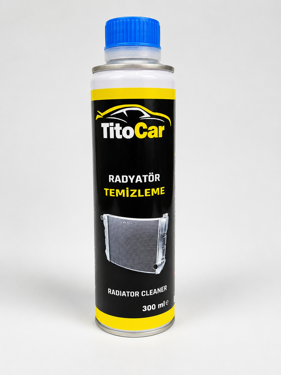 Radiateurreiniger Auto 300 ml voor en na
