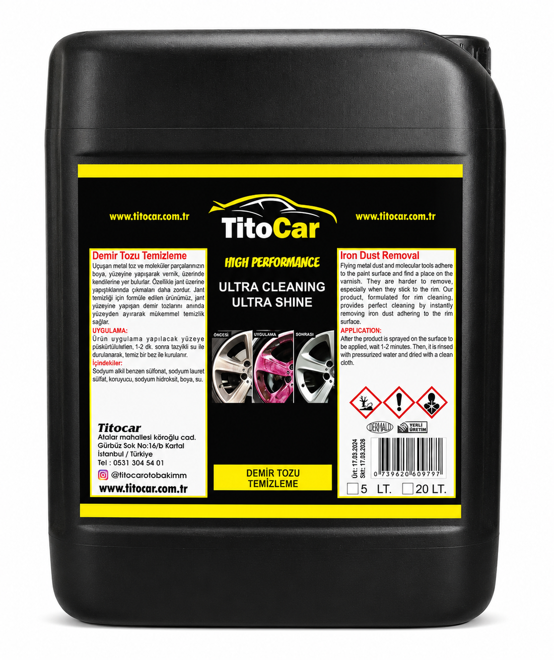 Velgenreiniger 5 L voor professionele autoverzorging