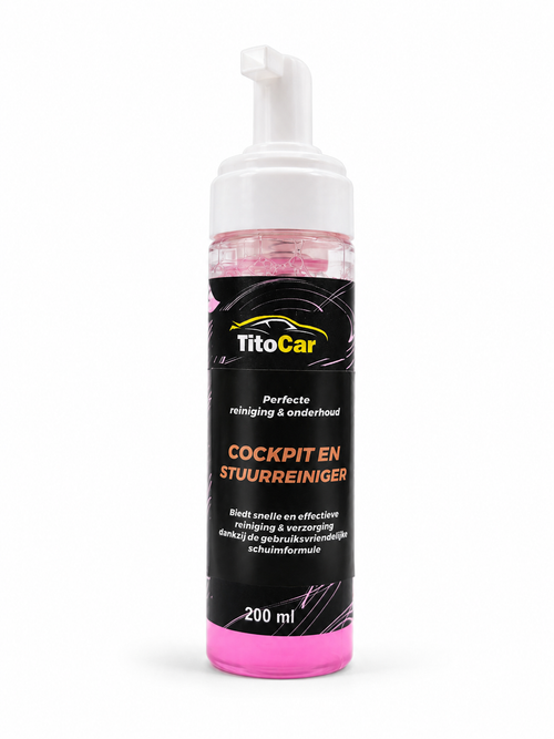 TitoCar Cockpit- en Stuurreiniger Schuim 200 ml