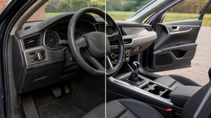 Dashboard Glansmelk 5 L tijdens gebruik op de auto